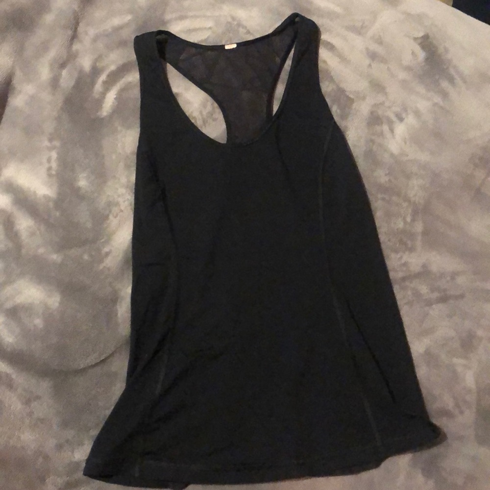 GUC Lululemon Black Racerback Tank with Mesh Back
